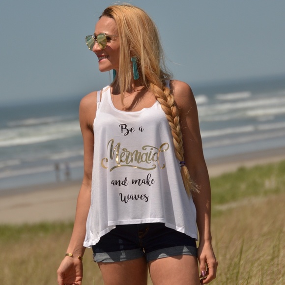 . Tops - "BE A MERMAID' TANK TOP